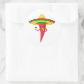 Hot Chili Pepper Ronde Sticker (Tas)