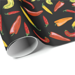 Hot-Chili Pepper Wrapping Paper Novelty Gift Wrap Cadeaupapier