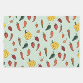 Hot-Chili Pepper Wrapping Paper Set van 3 (Voorkant)