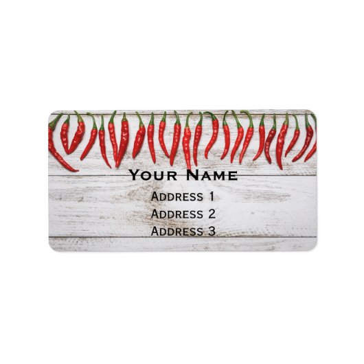 Hot Chili Peppers Border Etiket (Voorkant)