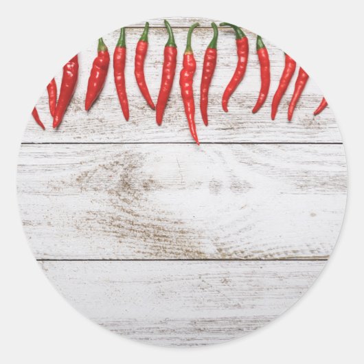 Hot Chili Peppers Border Ronde Sticker (Voorkant)