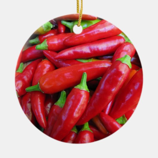Hot Chili Peppers Keramisch Ornament (Voorkant)