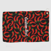 Hot Chili Peppers Patroon Golfhanddoek (Horizontaal)
