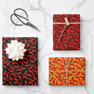 Hot Chili Peppers Patroon Inpakpapier Vel