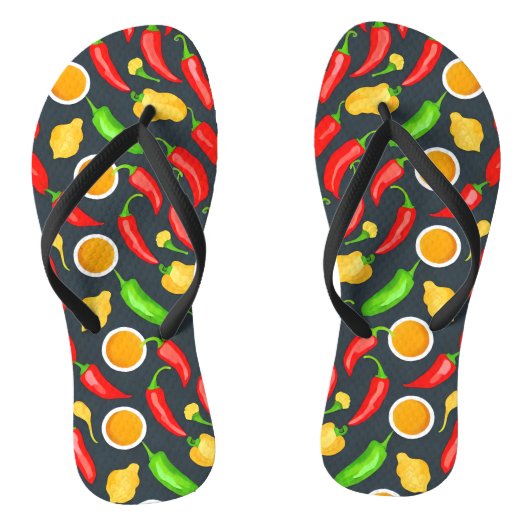 Hot Chili Peppers Patroon Teenslippers (Voetbed)