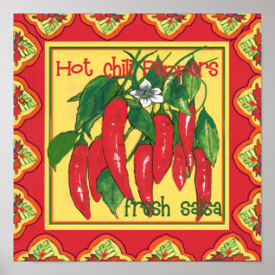 Hot Chili Peppers poster van kunstenaar