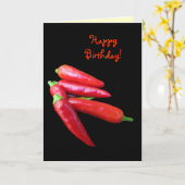 Hot Chili Peppers Verjaardag Kaart (Gele Bloem)