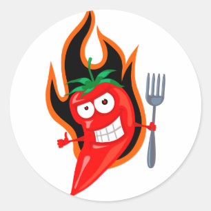 Hot Chili Ronde Sticker