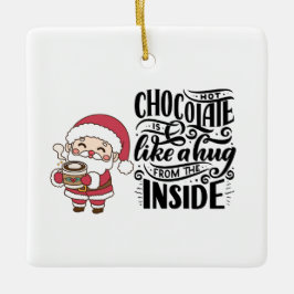 hot choc-knuffel keramisch ornament