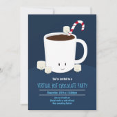 Hot-Chocolade Blue van virtuele kerstfeestjes Kaart (Voorkant)