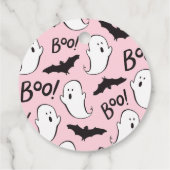 Hot Chocolade Bomb Favor Pink Halloween Bedankjes Labels (Achterkant)