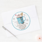 Hot Chocolade Bomb Hot Cocaca Bomb Instruction Ronde Sticker (Envelop)