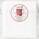 Hot Chocolade Bomb Hot Cocaca Bomb Instruction Ronde Sticker (Tas)