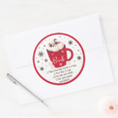 Hot Chocolade Bomb Hot Cocaca Bomb Instruction Ronde Sticker (Envelop)