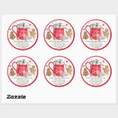 Hot Chocolade Bomb Hot Cocaca Bomb Instruction Ronde Sticker (Vel)