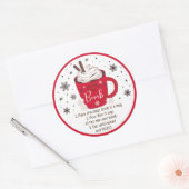 Hot Chocolade Bomb Hot Cocaca Bomb Instruction Ronde Sticker (Envelop)