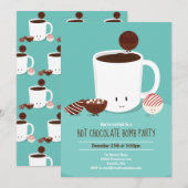 Hot Chocolade Bomb Hot Cocaca Party Kaart (Voorkant / Achterkant)