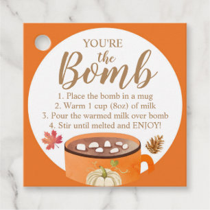 Hot Chocolade Bomb Label De Bomb Thanksgiving