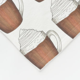 Hot Chocolade Cacao-hipped Cream Winter Drinken Fleece Deken