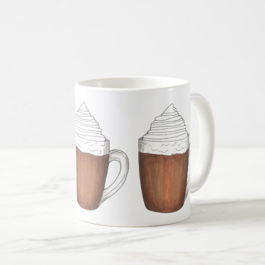 Hot Chocolade Cacao met gehakte Mok van de Winterc (Voorkant rechts)