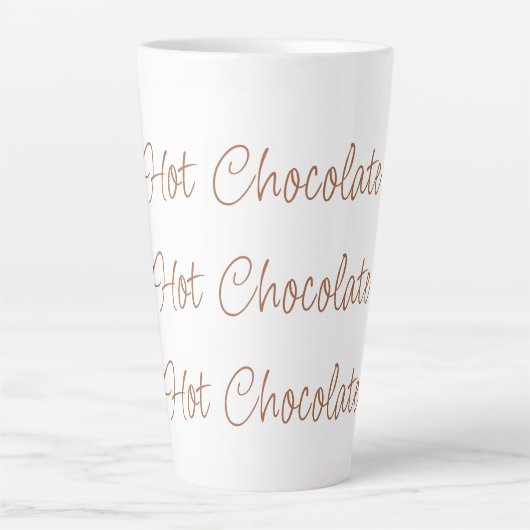 Hot-Chocolade | Eenvoudige stijlvolle schrijftypog Latte Mok (Voorkant)