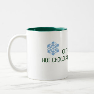 Hot Chocolade en Cozy Sweaters Winter Tweekleurige Koffiemok