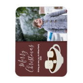 Hot-Chocolade-fotokerstkaart Magneet (Verticaal)