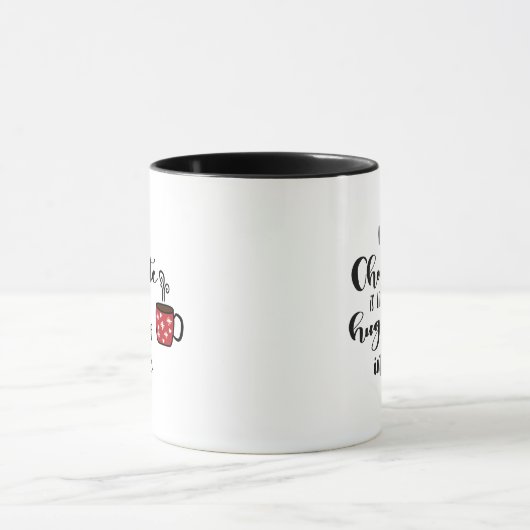 Hot Chocolade is als een hok, van binnenuit. Mok (Midden)