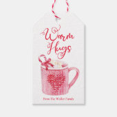 Hot chocolade label kerst calorieën cadeaulabel (Voorkant)