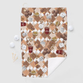 Hot Chocolade Marshmallow Golf Towel Golfhanddoek (Insitu)