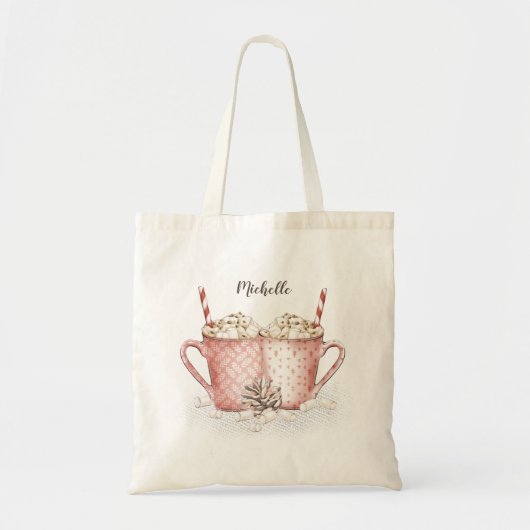 Hot Chocolade met naam Tote Bag (Voorkant)