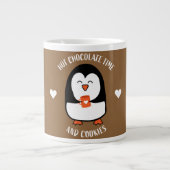 Hot Chocolade Penguin Drinker Extra Grote Beker (Voorkant)