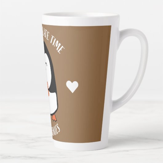 Hot Chocolade Penguin Drinker Latte Mok (Rechts)