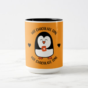Hot Chocolade Penguin Drinker Tweekleurige Koffiemok