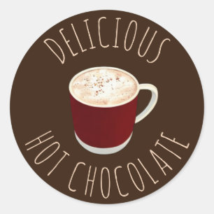 Hot-Chocolade Ronde Sticker
