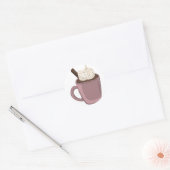 Hot-Chocolade Ronde Sticker (Envelop)