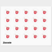 Hot-Chocolade Ronde Sticker (Vel)