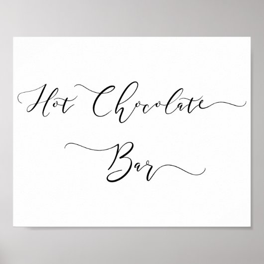 Hot Chocolate Bar inloggen in script Poster (Voorkant)
