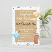 Hot Chocolate Bar Invitation Anniversaire (Debout devant)