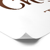 Hot Chocolate Bar Sign Beige Kerst Poster (Hoek)