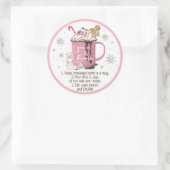 Hot-Chocolate Bomb Hot-cacaobinstructies Ronde Sticker (Tas)