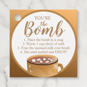Hot Chocolate Bomb Labels Je bent de Bomb Coca