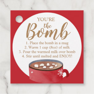 Hot Chocolate Bomb Labels Je bent de Bomb Coca