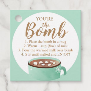 Hot Chocolate Bomb Labels Je bent de Bomb Coca