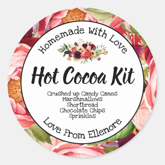 Hot Chocolate Cacao Kit Jar Label (Voorkant)