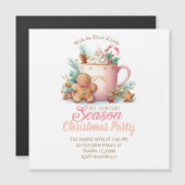 Hot Chocolate Christmas Magnet Party Invitation  (Devant / Derrière)