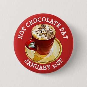 Hot Chocolate Day January 31st Feestdagen Button