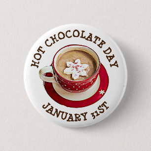 Hot Chocolate Day January 31st Feestdagen Button