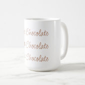 Hot Chocolate Eenvoudige Stijlvolle Script Typogra Koffiemok (Voorkant rechts)