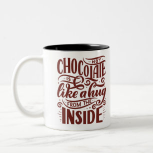 Hot Chocolate is als een knuffel Tweekleurige Koffiemok